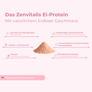 Egg-Protein / Ei-Protein Erdbeere