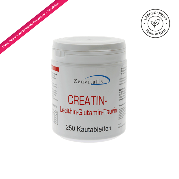 Creatin Lecithin Glutamin Taurin 250 Kautabletten