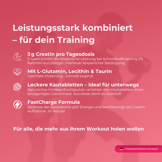 Creatin Lecithin Glutamin Taurin 250 Kautabletten