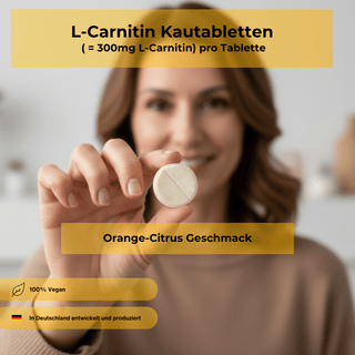 L-Carnitin Kautabletten Citrus-Orange